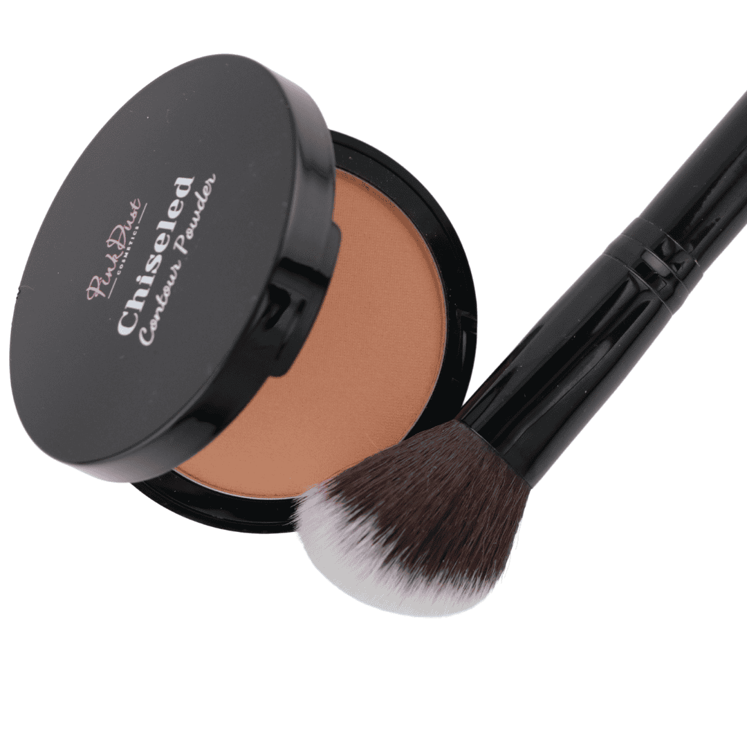 Chiseled Contour Powder & Angled Contour Brush Duo Pink Dust Cosmetics